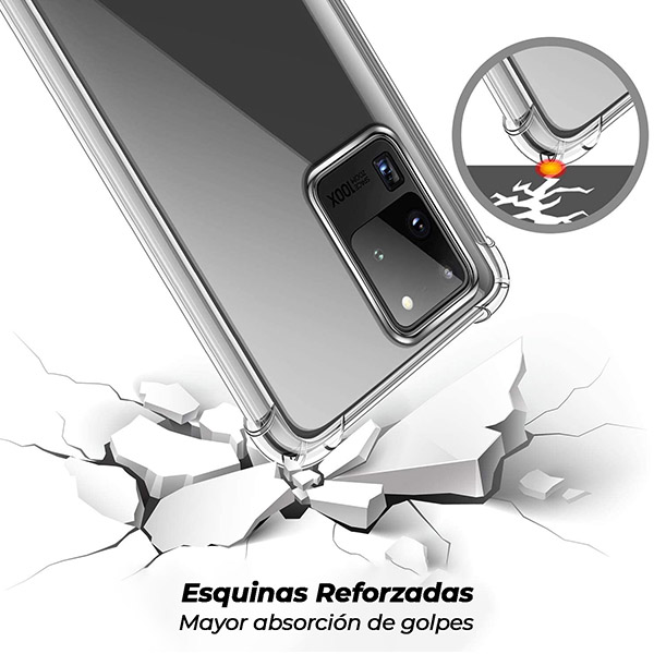 2 Carcasa Samsung S20 Ultra Transparente Reforzada - Imagen 2