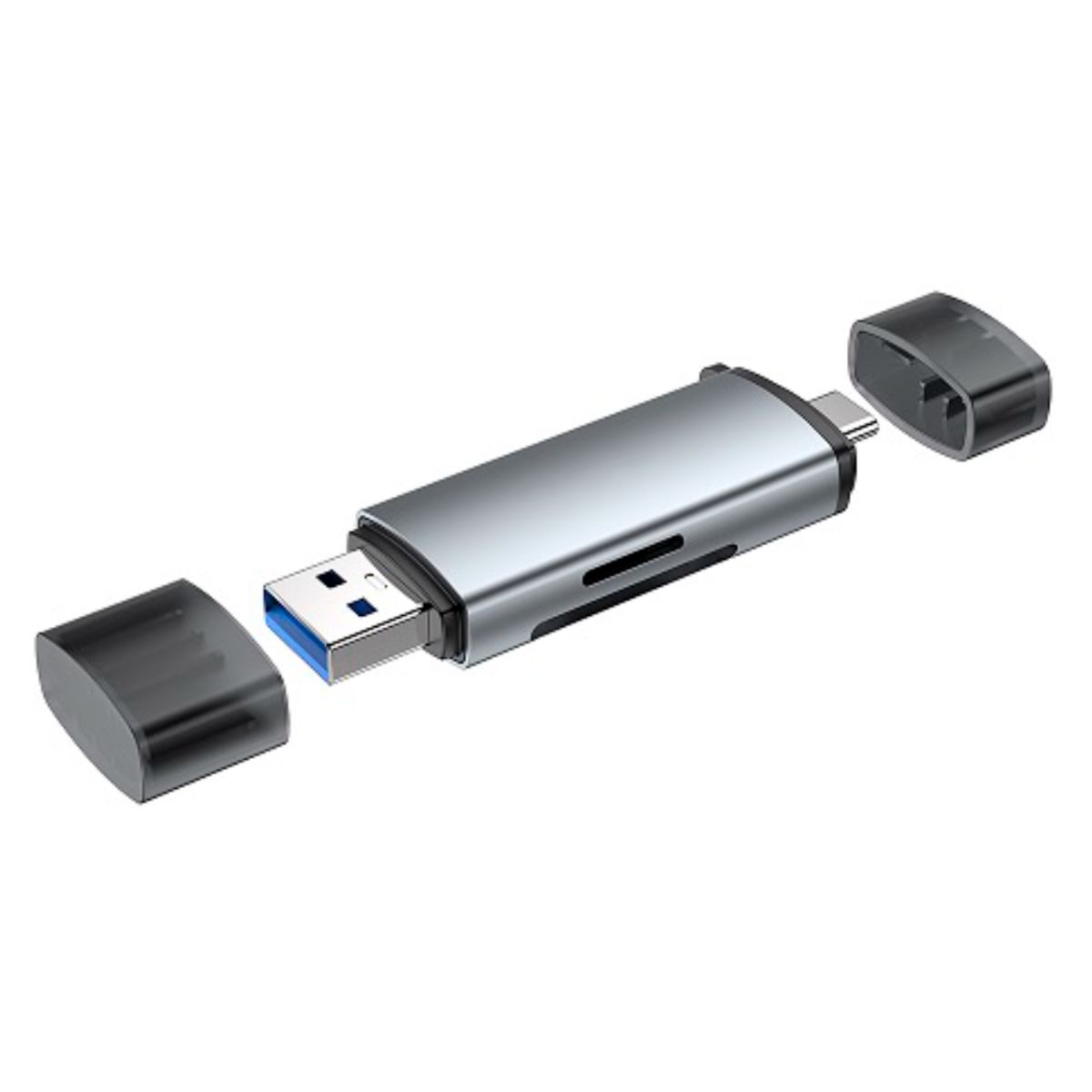 1200x1200 MELI (7) Lector de Memoria Micro SD / SD Doble Puerto USB 3.0 y USB-C - Imagen 1