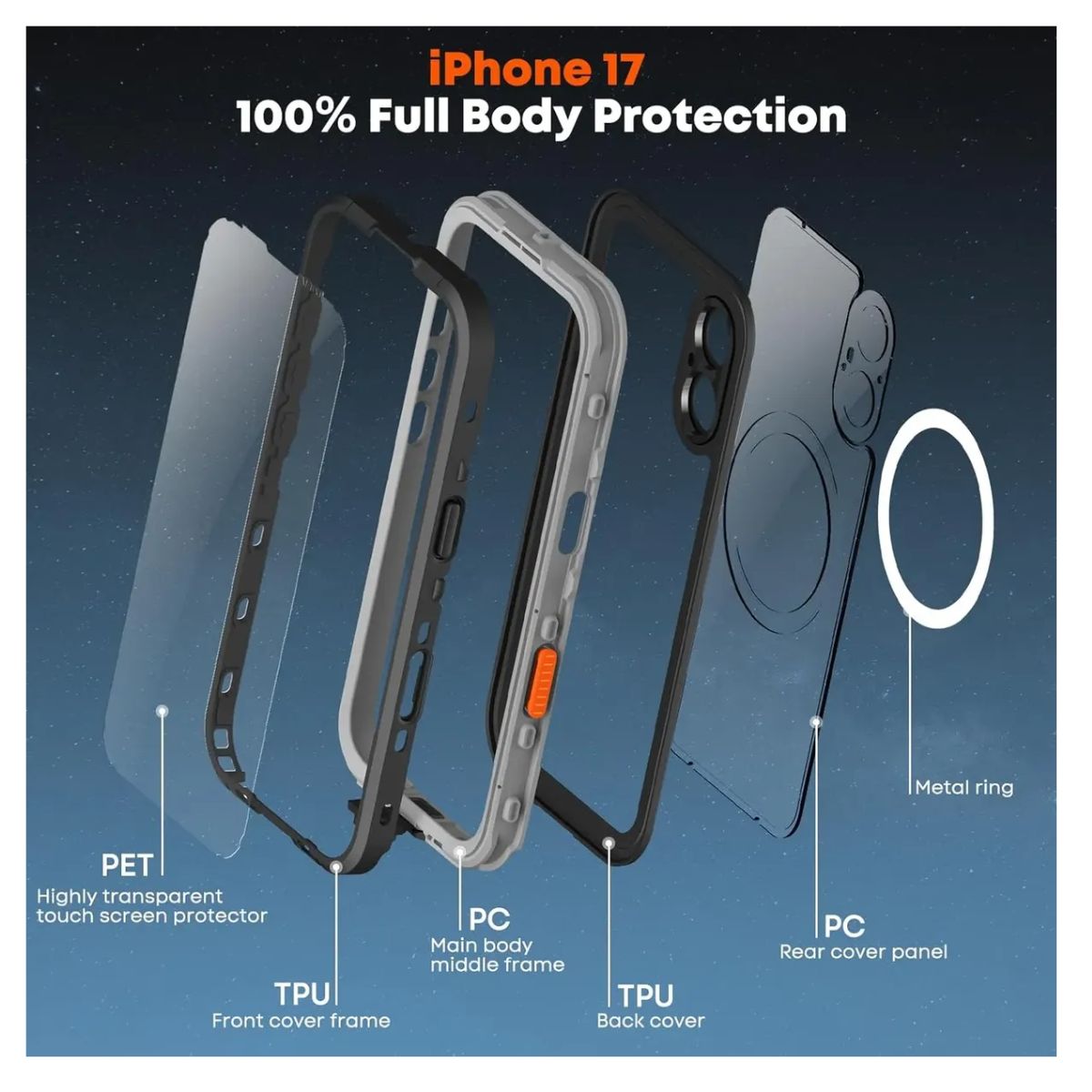 17 (78) Carcasa Para Iphone 17 Sumergible Outdoor Magsafe Antigolpes - Imagen 6